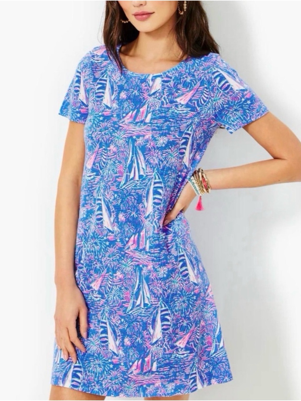 Lilly Pulitzer Cody Short Sleeve T-Shirt Dress (It’s a Sailabration Print)
